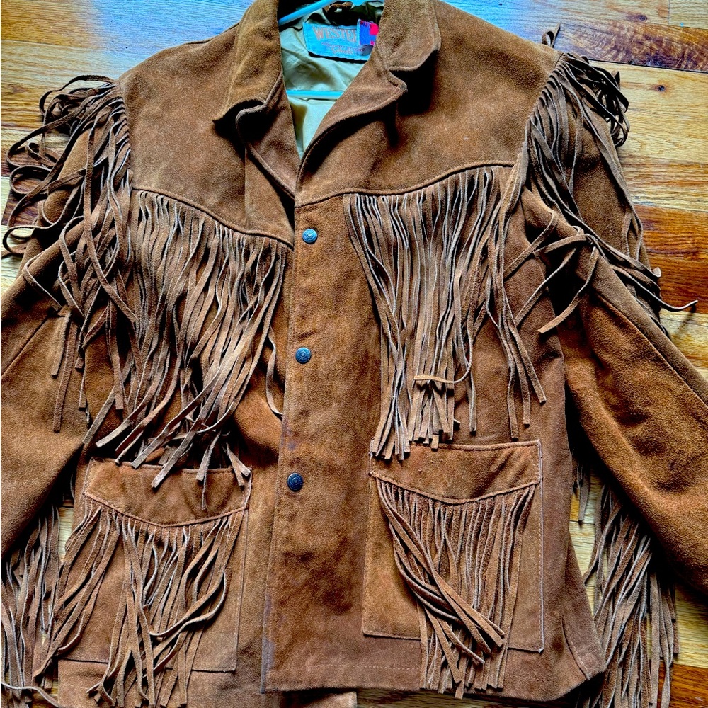 Schott WESTERN Jacket brown size 44 - suede. Vintage